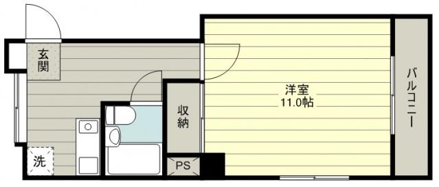 第2関根ビル(1K/3階)の間取り写真
