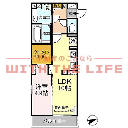 フロレゾン(1LDK/3階)の間取り写真