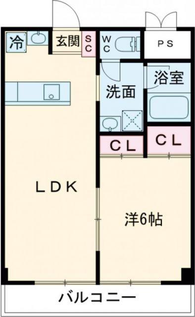 ターモラ(1LDK/2階)の間取り写真