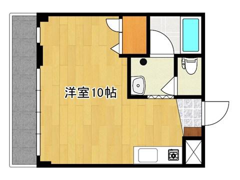 ハイツエタニティ(ワンルーム/2階)の間取り写真