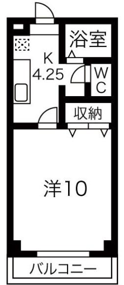 メゾンロイヤルつるた(1K/2階)の間取り写真