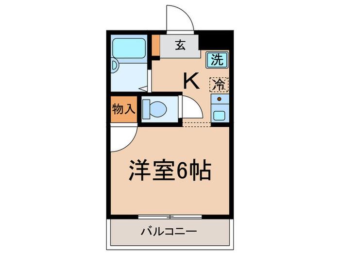 サンズコウシュウヤ(1K/2階)の間取り写真