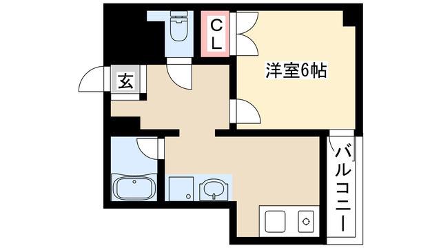 イトサンビル(1K/5階)の間取り写真