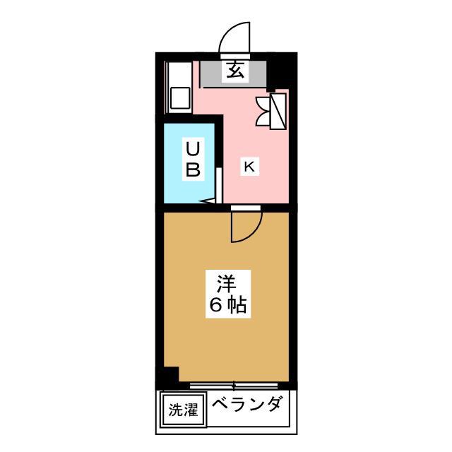 レジデンスアライ(1K/3階)の間取り写真