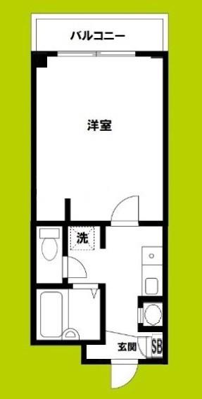 ACTYヒヴァ城東(1K/1階)の間取り写真