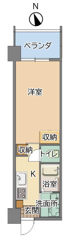 ESAN TERRACE 登川(1K/8階)の間取り写真