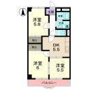OASIS MAKINO(3DK/3階)の間取り写真