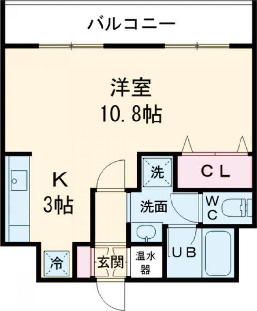 メゾンパティオ赤川(1K/1階)の間取り写真