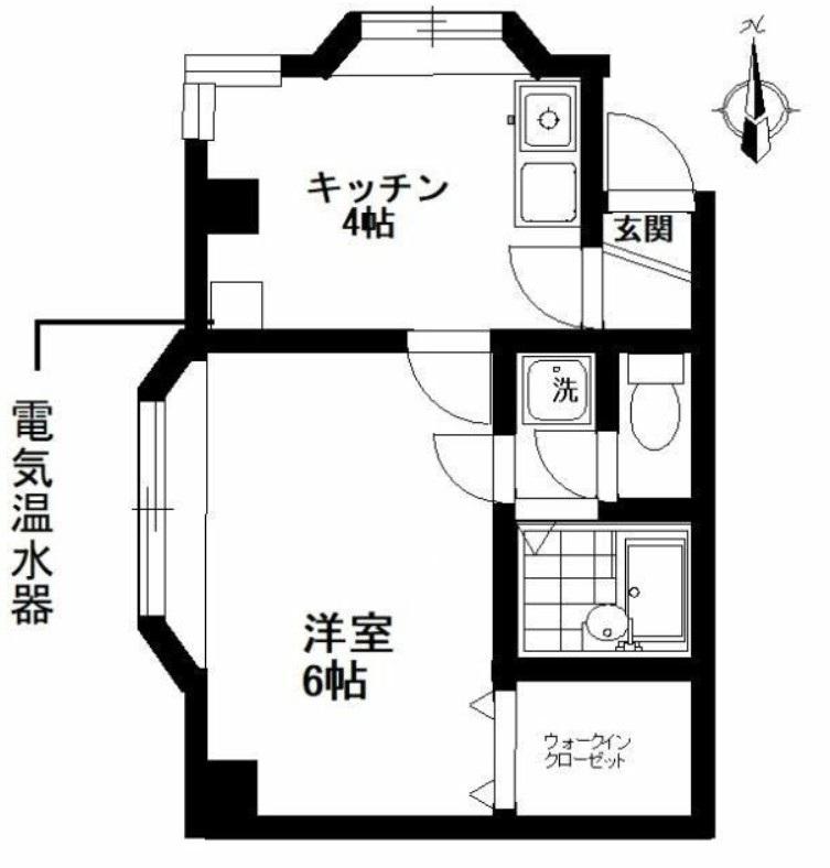 コンフォート我孫子(1K/1階)の間取り写真