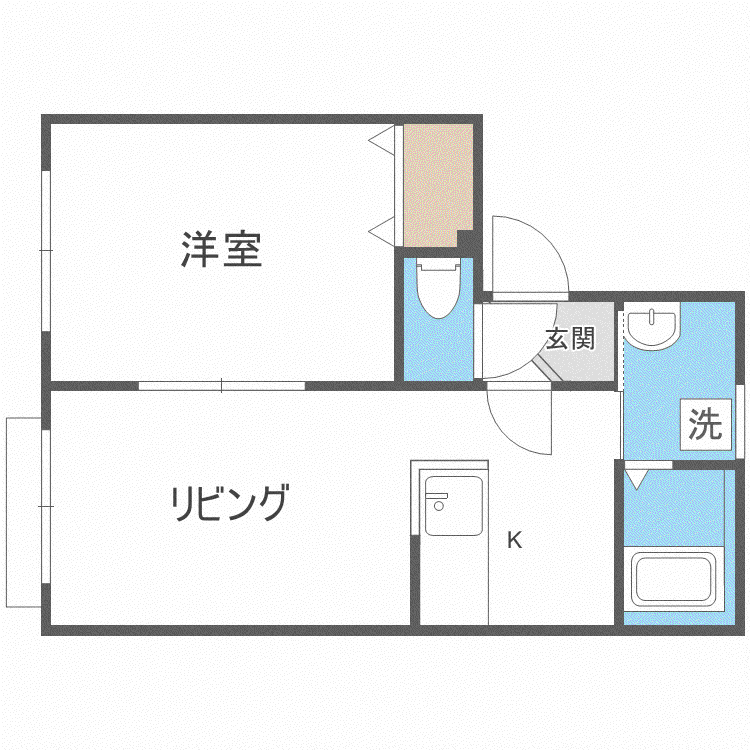 コスモN38(1LDK/3階)の間取り写真