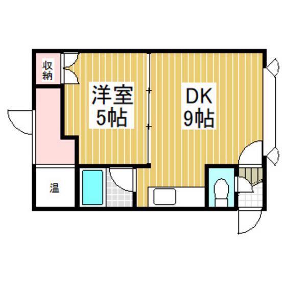 ギャラント(1DK/2階)の間取り写真