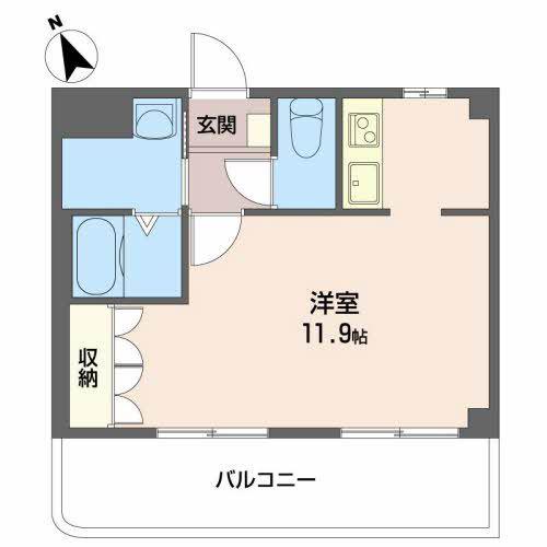 フルハウス夢の森(ワンルーム/1階)の間取り写真