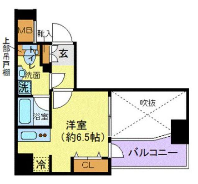 デュアレス千代田三崎町(ワンルーム/8階)の間取り写真