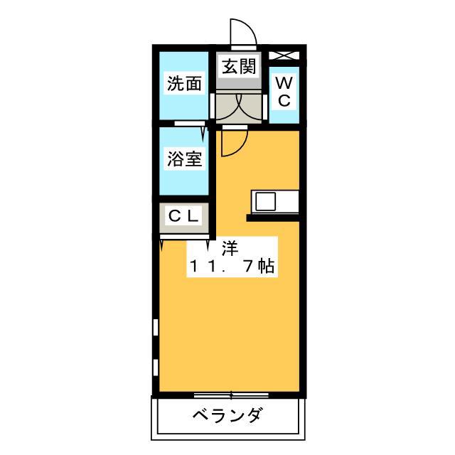 GREAT ADVANCE(ワンルーム/2階)の間取り写真