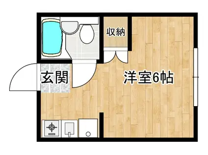 梶マンション(1K/2階)の間取り写真