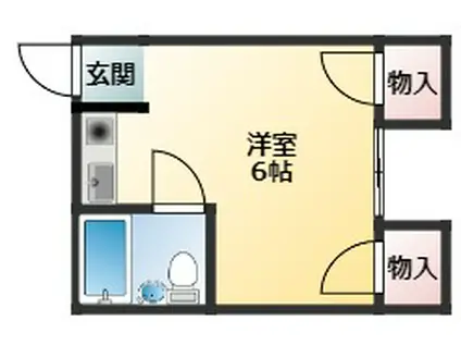 田中ハイツ(ワンルーム/1階)の間取り写真