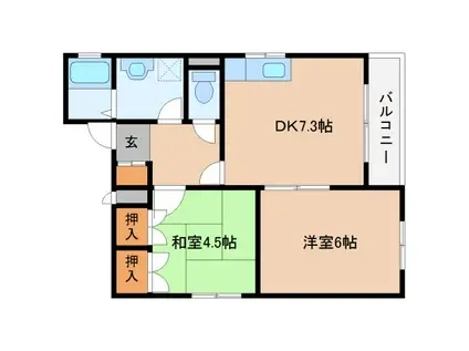 ダイワコーポ(2DK/3階)の間取り写真