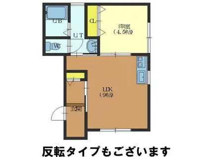 リヴェール弐番館(1LDK/2階)の間取り写真