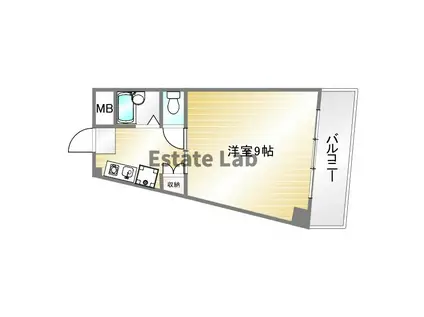 スマ扇コーポ(1K/2階)の間取り写真