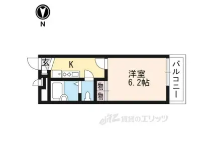 レオパレスボナール(1K/2階)の間取り写真