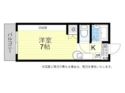 グレイス五番館(1K/3階)の間取り写真