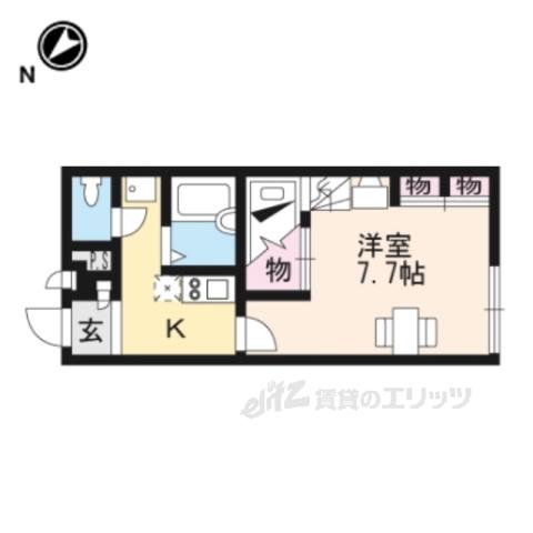 レオパレスSKY DREAM(1K/1階)の間取り写真