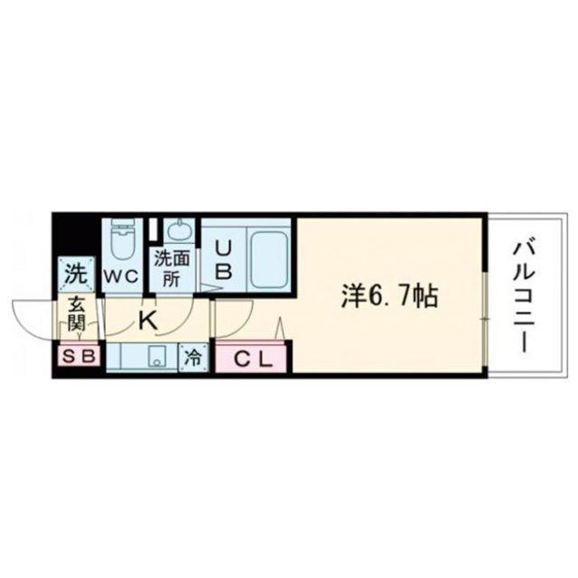 ALIVIS福島海老江(1K/11階)の間取り写真