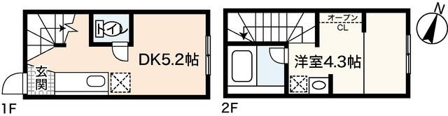 アルミロ己斐上(1DK/1階)の間取り写真