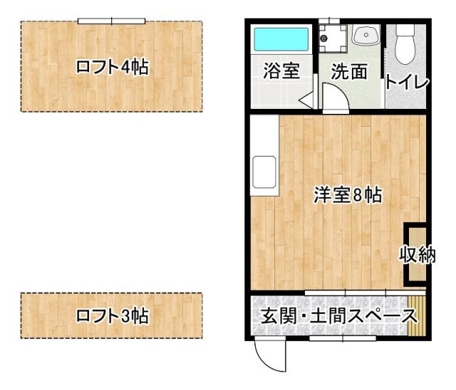アトレ高町(ワンルーム/1階)の間取り写真