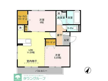 シーガル・Ⅱ(2LDK/2階)の間取り写真