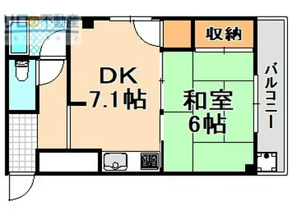 ジョンメゾン山田I(1DK/2階)の間取り写真