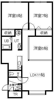 クレールA・B・C(3LDK/2階)の間取り写真