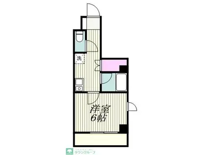 ドヌールローゼ(1K/2階)の間取り写真