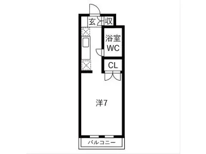 コスモシティ88(ワンルーム/4階)の間取り写真