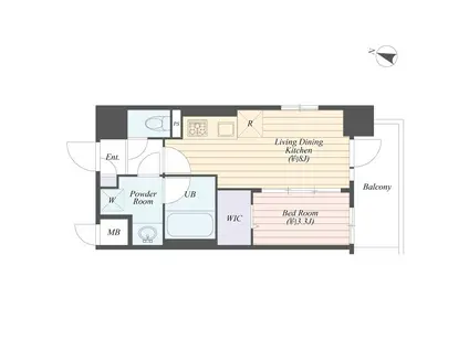 LBアヴェニュー(1LDK/8階)の間取り写真