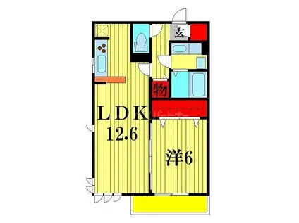 クレアI(1LDK/3階)の間取り写真