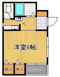 紫陽花館(ワンルーム/4階)の間取り写真