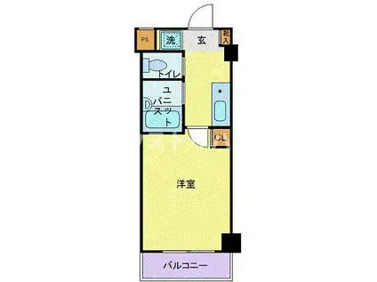 スカイコート文京白山(1K/3階)の間取り写真