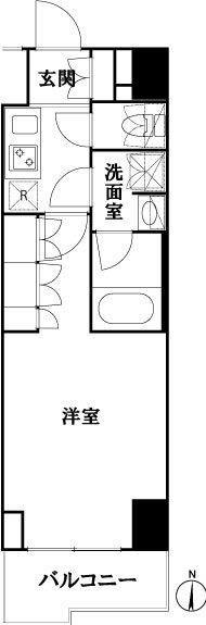 ルーブル池袋弐番館(1K/2階)の間取り写真