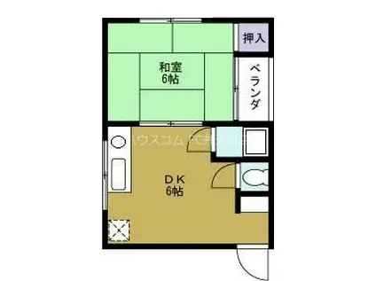 ベルハイツI(1DK/5階)の間取り写真