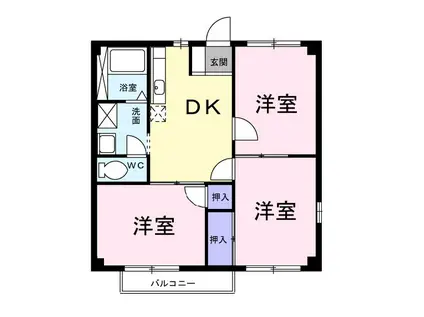 ニューシティ猿田A(3DK/1階)の間取り写真