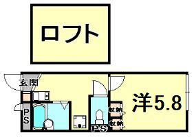 レオパレスパッシィオーネ(1K/1階)の間取り写真