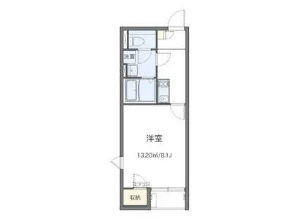 セレンディップ久末(1K/2階)の間取り写真