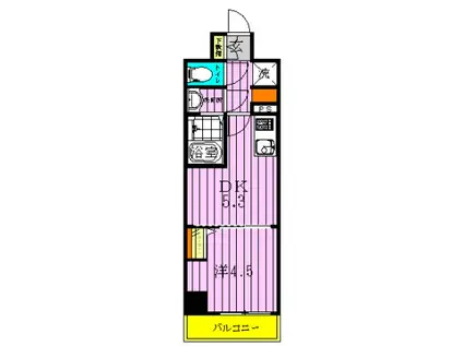 ラフィスタ大師前4(1DK/2階)の間取り写真