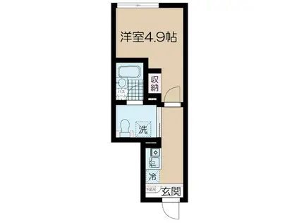 フェリーチェ桜上水A(1K/2階)の間取り写真