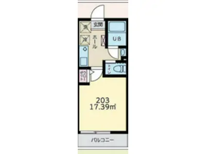 LUXE MAIZON HEIAN(1K/2階)の間取り写真