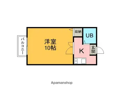 ライラック(1K/1階)の間取り写真