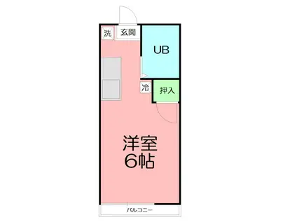 プティキャスル(ワンルーム/2階)の間取り写真