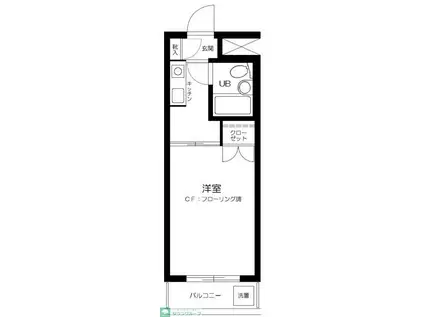 ハイタウン蒲田(1K/3階)の間取り写真