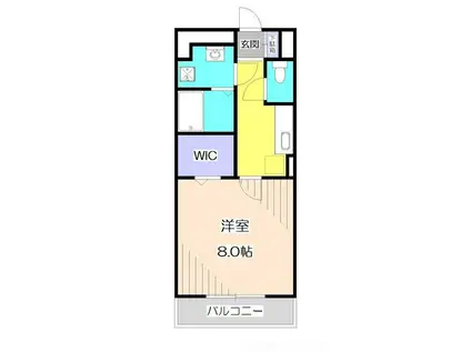 レッドウッドII(1K/1階)の間取り写真